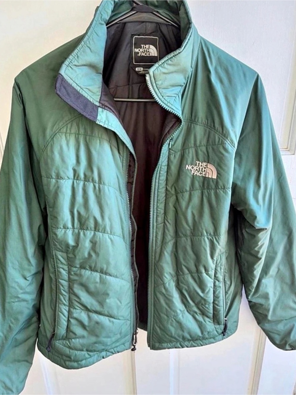 The North Face Women's Quilted Jacket Green Medium